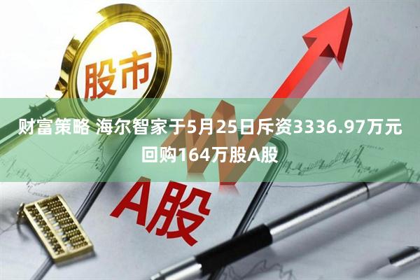 财富策略 海尔智家于5月25日斥资3336.97万元回购164万股A股